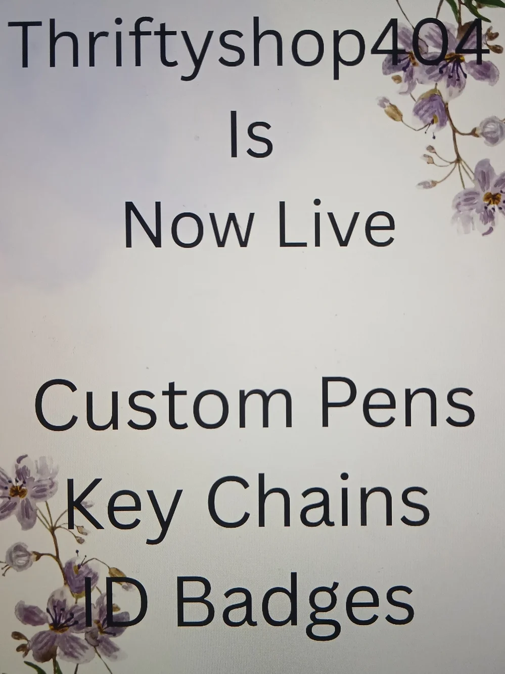I AM LIVE, SAVE THIS FLYER